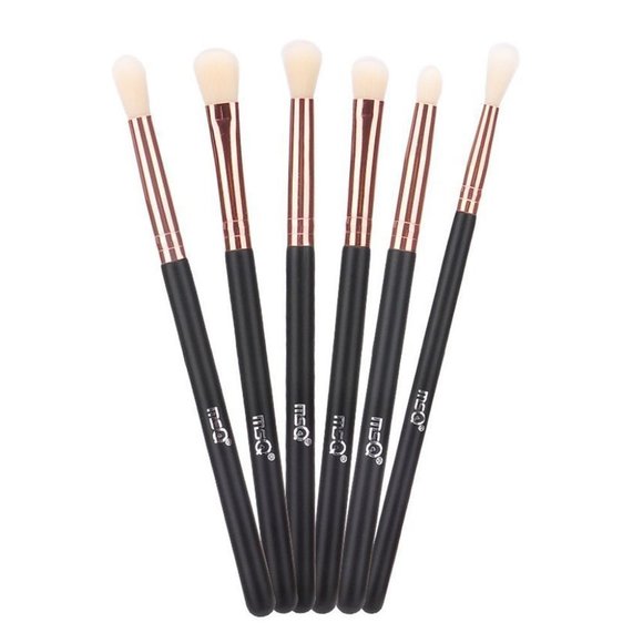 MSQ Eye Brush Set Rose‎ Gold 6pcs Eyeshadow Set Eyebrow Brush Makeup Brushes - Picture 1 of 16